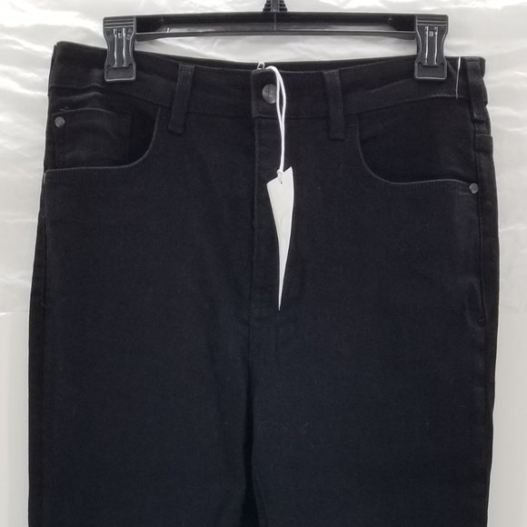 Pilcro Jeans Womens The Icon Black Wide Leg Flare Jeans Stretch Pockets Sz 29 P - Picture 5 of 9